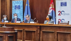 18 May 2021 National Assembly Speaker Ivica Dacic at the symposium marking the 20 years of the Council of Europe Office in Serbia